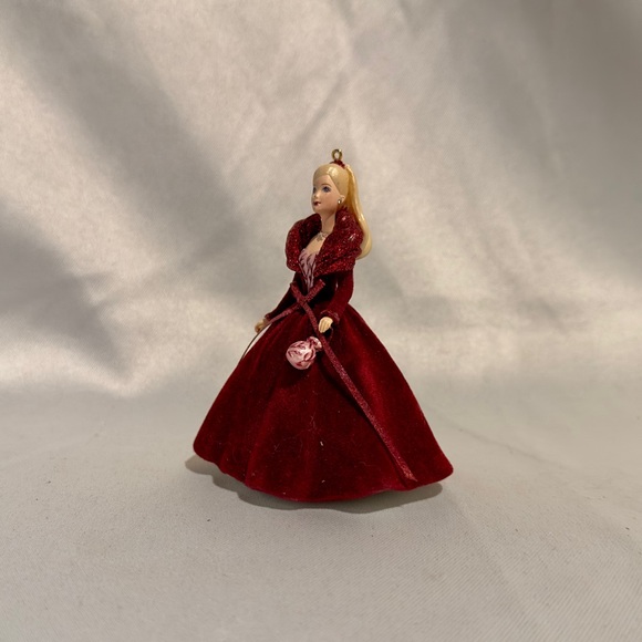 Vintage Hallmark Holiday Barbie Ornament 1997 Burgundy Gown-2/$20 - Picture 2 of 4